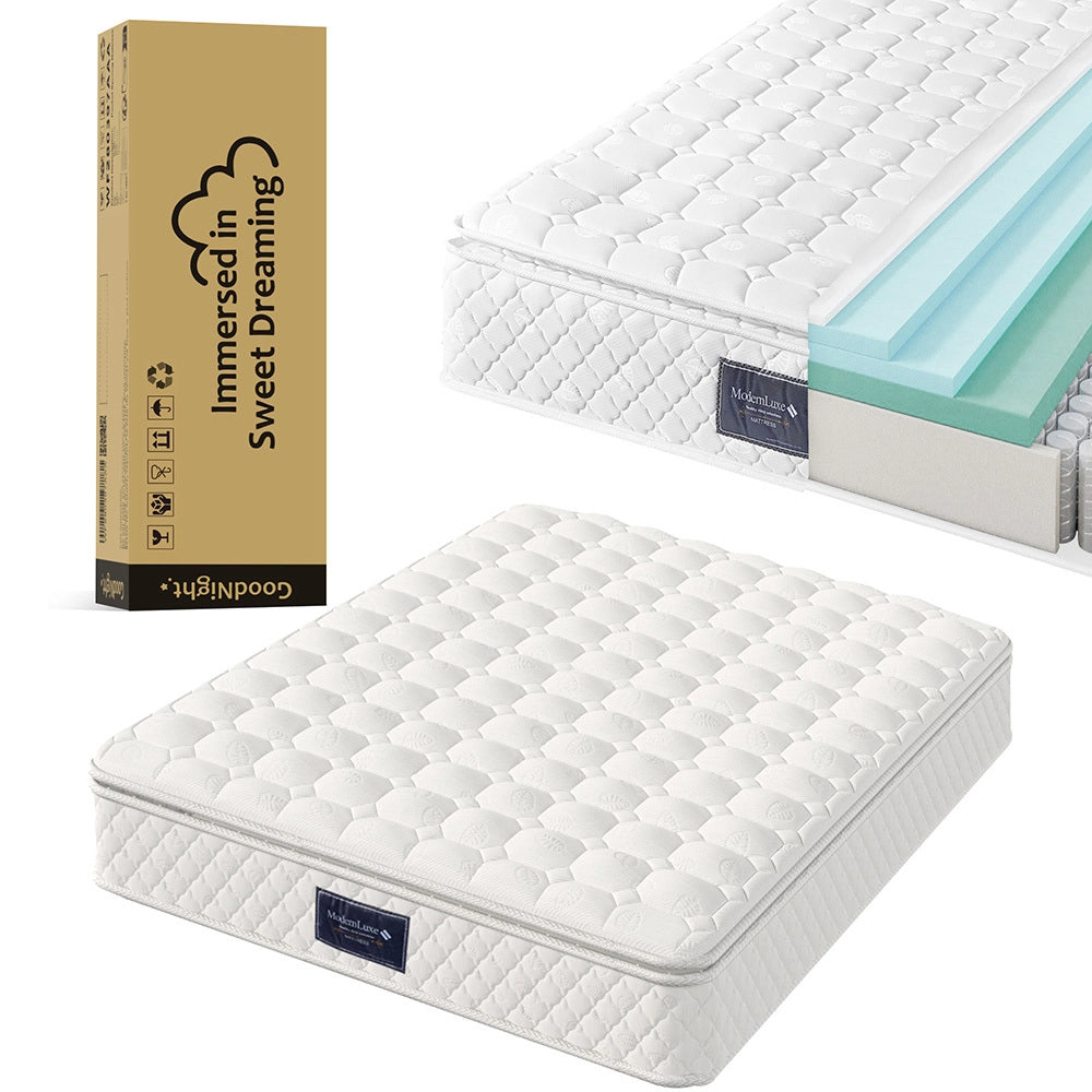 Letto matrimoniale-Xylo-140x200 cm-LED 360°, USB-C, idraulico, con materasso, beige
