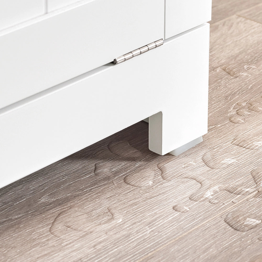 SoBuy Mobile Bagno Salvaspazio con 2 Cesti Portabiancheria e 2 Cassetti Colonna Bagno Stretta 78x38x181cm Armadietto con Ripiano Aperto e Vano per Famiglie e Piccoli Spazi BZR215-W