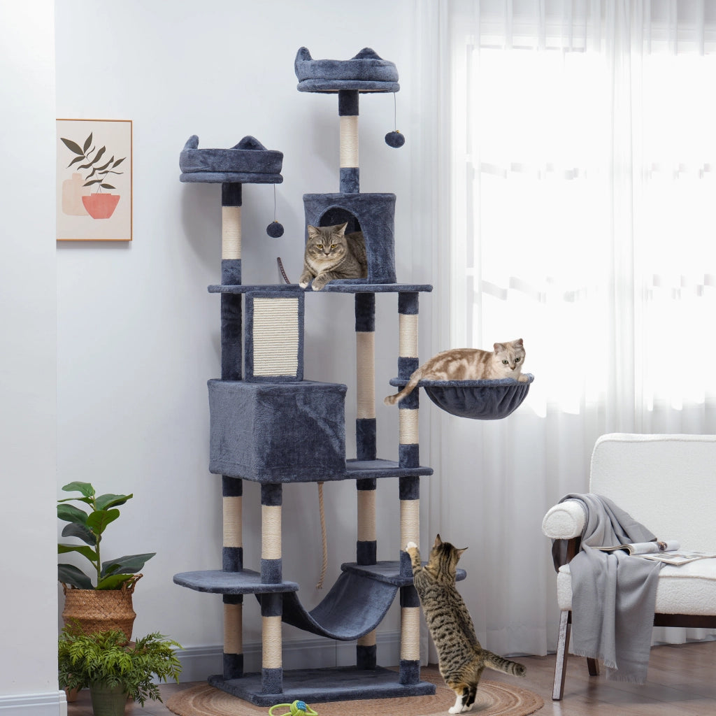Albero tiragraffi per gatti ¨C zephmum ¨C 206 cm grigio scuro