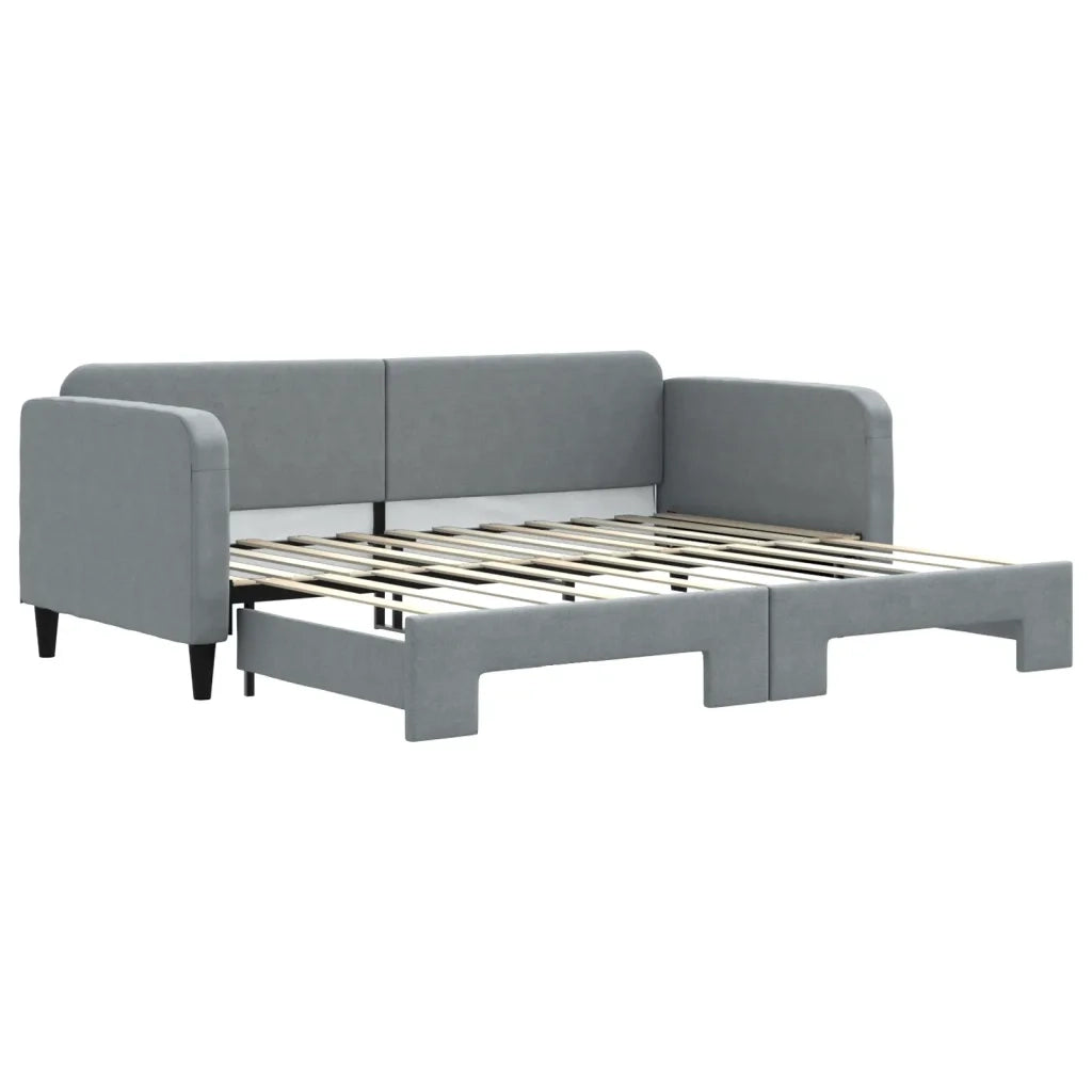 Divano Letto con Letto Estraibile-Sofa Letto-Daybed Grigio Chiaro 90x200 Tessuto 745419