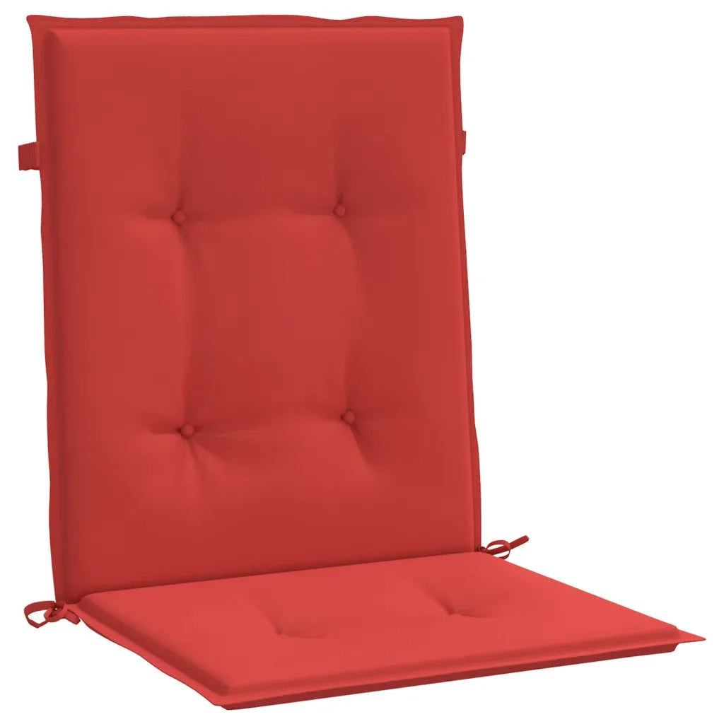 Cuscini per Sedia da Giardino 6 pz Rossi 100x50x3 cm in Tessuto 314137
