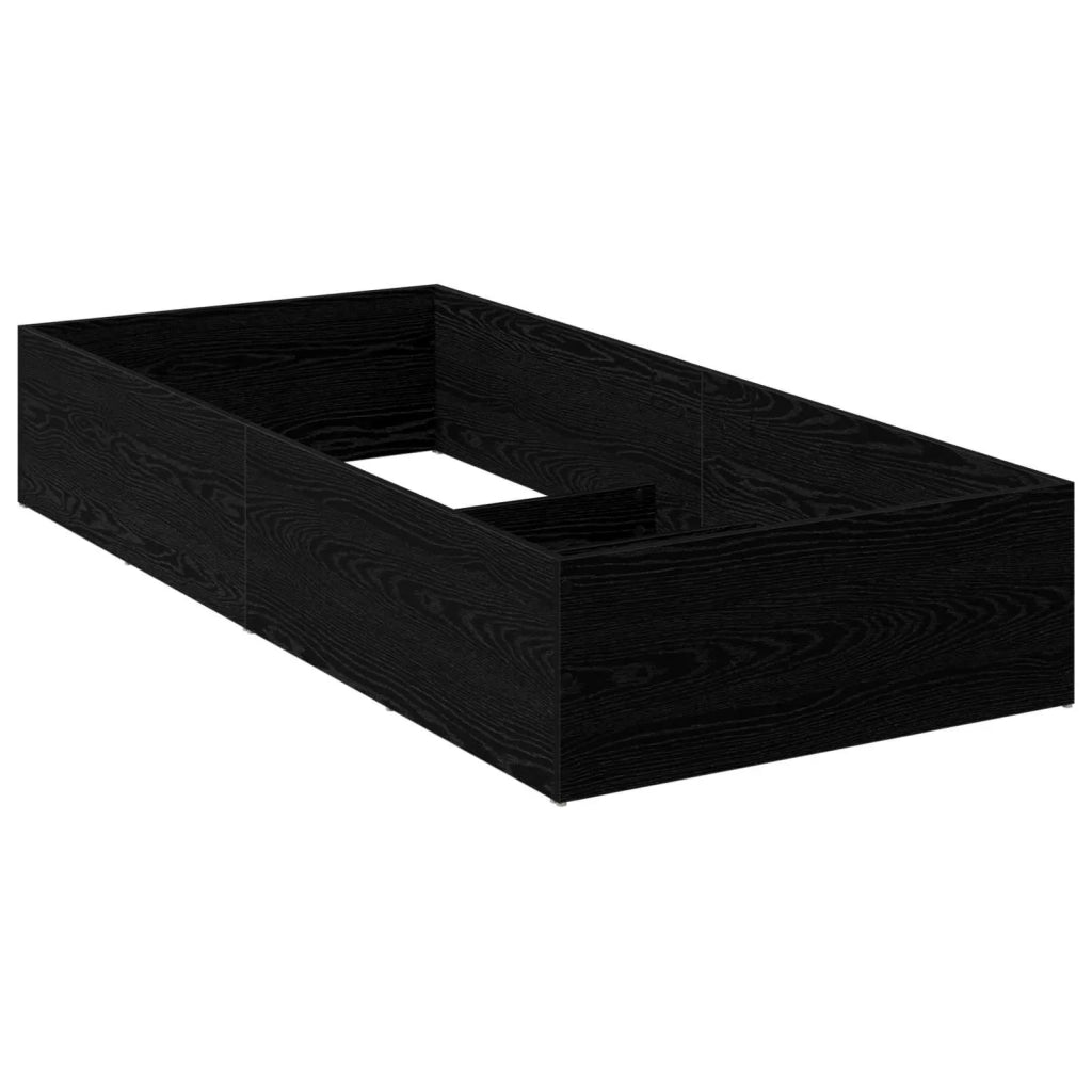 Giroletto per rete letto regolabile Rovere Nero 100 x 190 cm 8021848