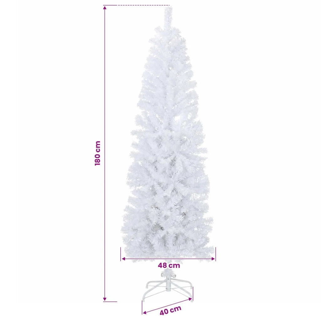Albero di Natale Artificiale Sottile 180 cm 300 LED 3461037
