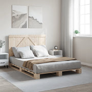 Giroletto con Testiera-Struttura Letto con testiera 140x200 cm in Legno Massello di Pino 827434