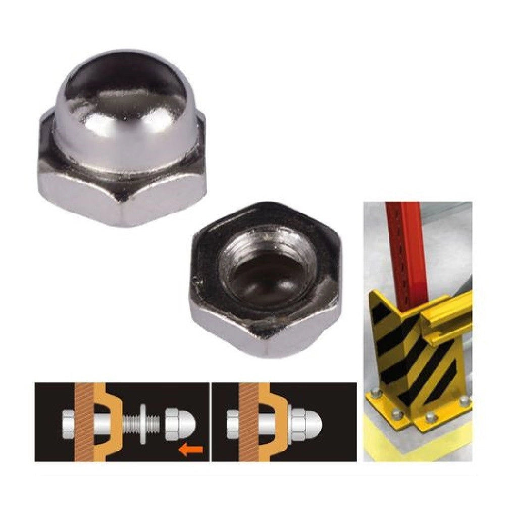 Trade Shop - Set 12pz Dado Dadi Ciechi Esagonali M8 Serraggio 8 Mm Per Chiave Esagonale 94919 -