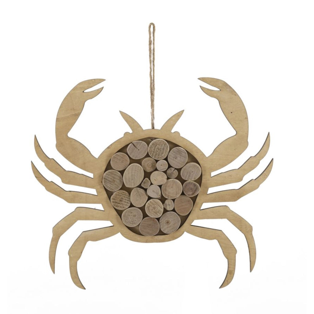 Decorazione in Metallo e Legno Granchio, Marrone, Legno, 35x2x31 cm