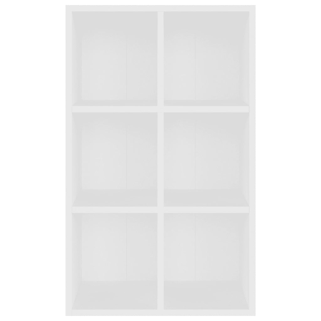 Libreria-Credenza-Armadietto Portaoggetti Bianca 66x30x98 cm in Legno Multistrato