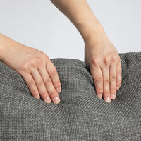 Divano 3 Posti 237x94x102 cm con Cuscini Rivestimento Effetto Lino Grigio