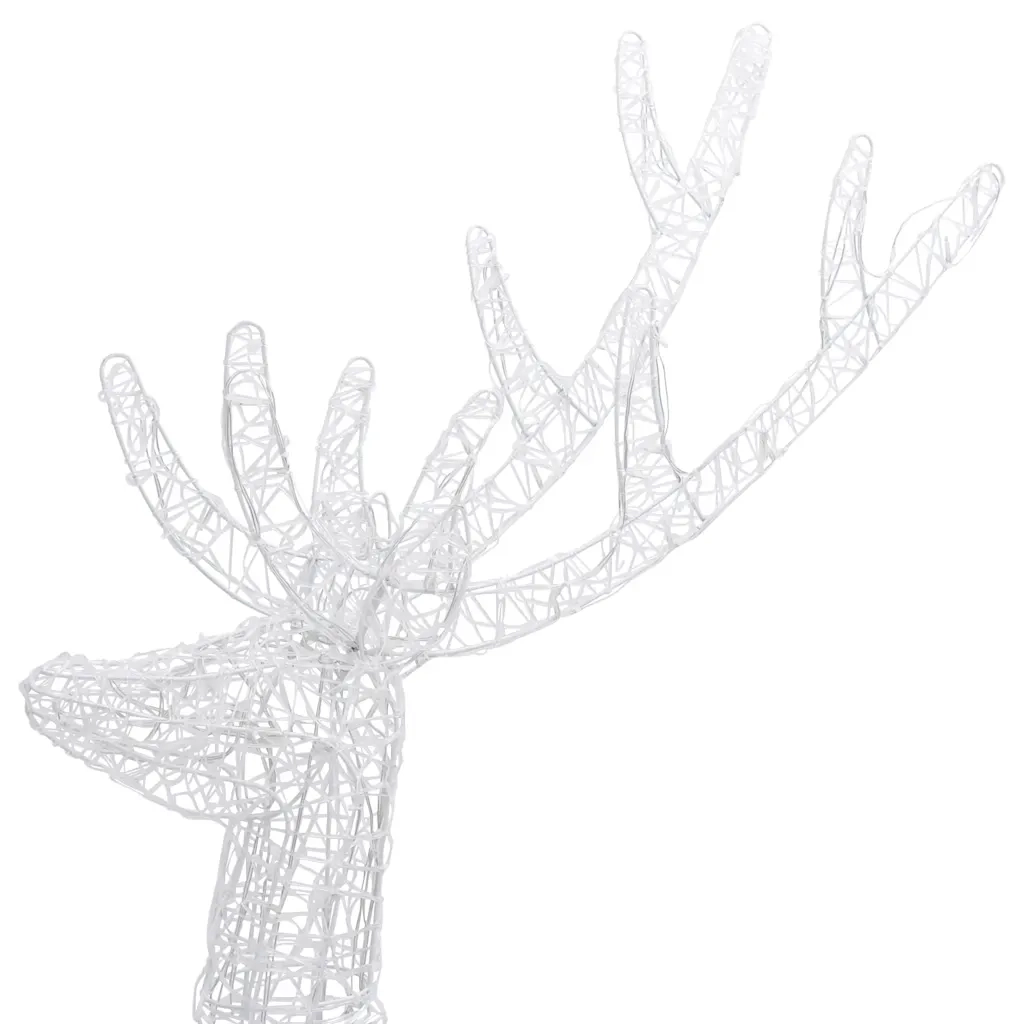 Renne di Natale XXL in Acrilico 250 LED 2 pz 180 cm Multicolore