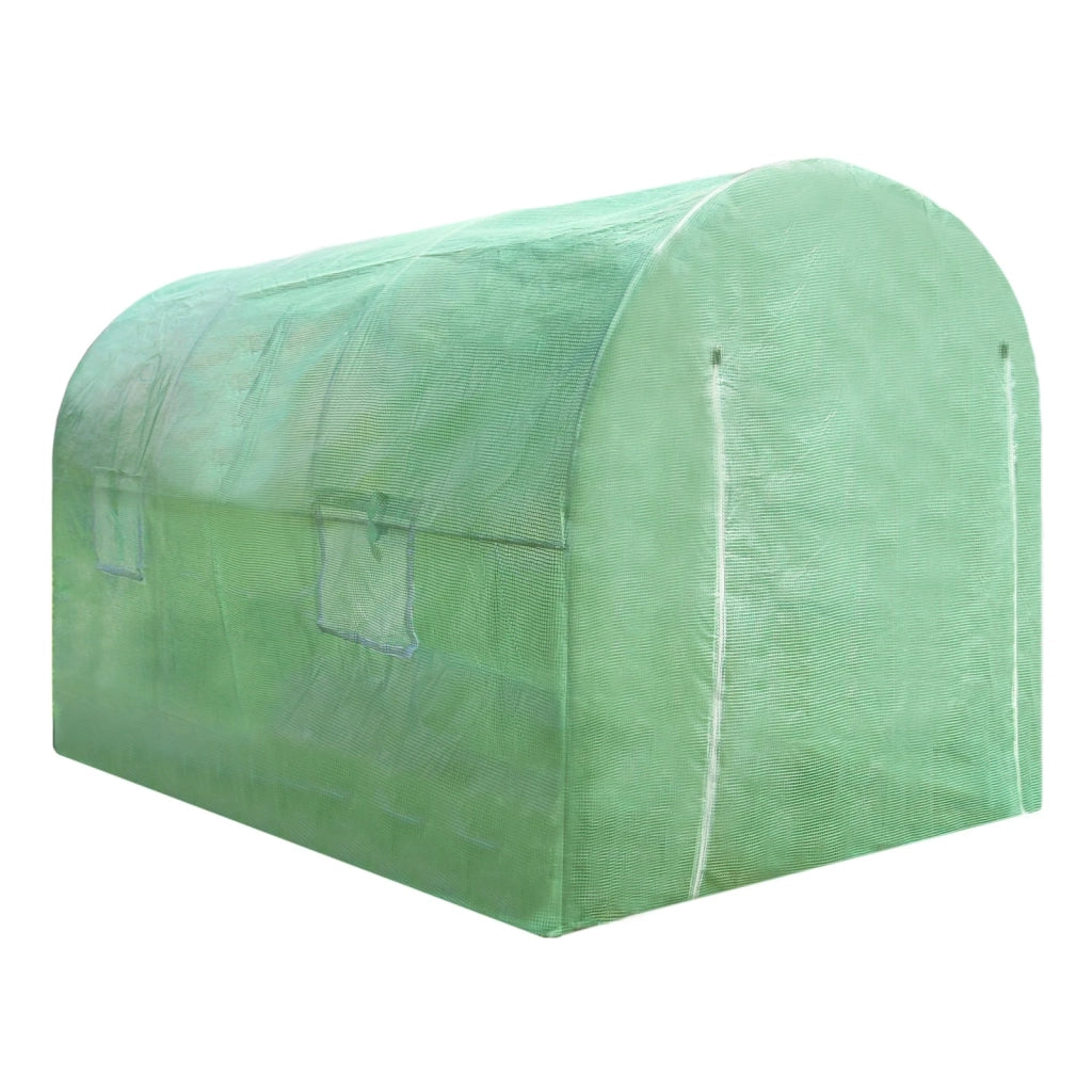 Serra da Giardino a Tunnel da Esterno in Polietilene Resistente alla Corrosione e Raggi UV Telaio in Ferro Galvanizzato per Piante Giardinaggio - 25mm - 3m x 2m
