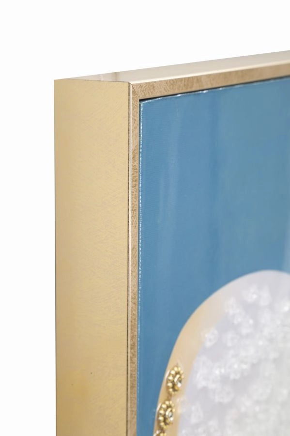 Dipinto su Tela Laccato Dori con Cornice 62x4x92 cm in Pino e Tela e Plastica