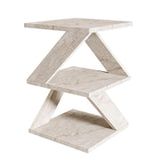 Tavolino laterale in legno "Albeni" - 29 x 29 x 54 cm - Travertino