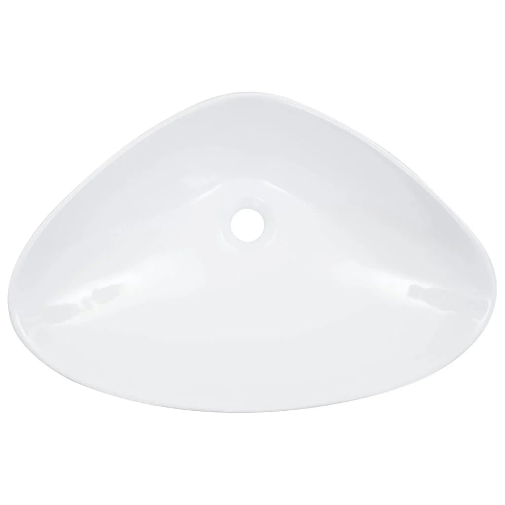 Lavabo da appoggio per bagno box doccia cabina WC 58,5 x 39 cm ceramica bianca 02_0002610