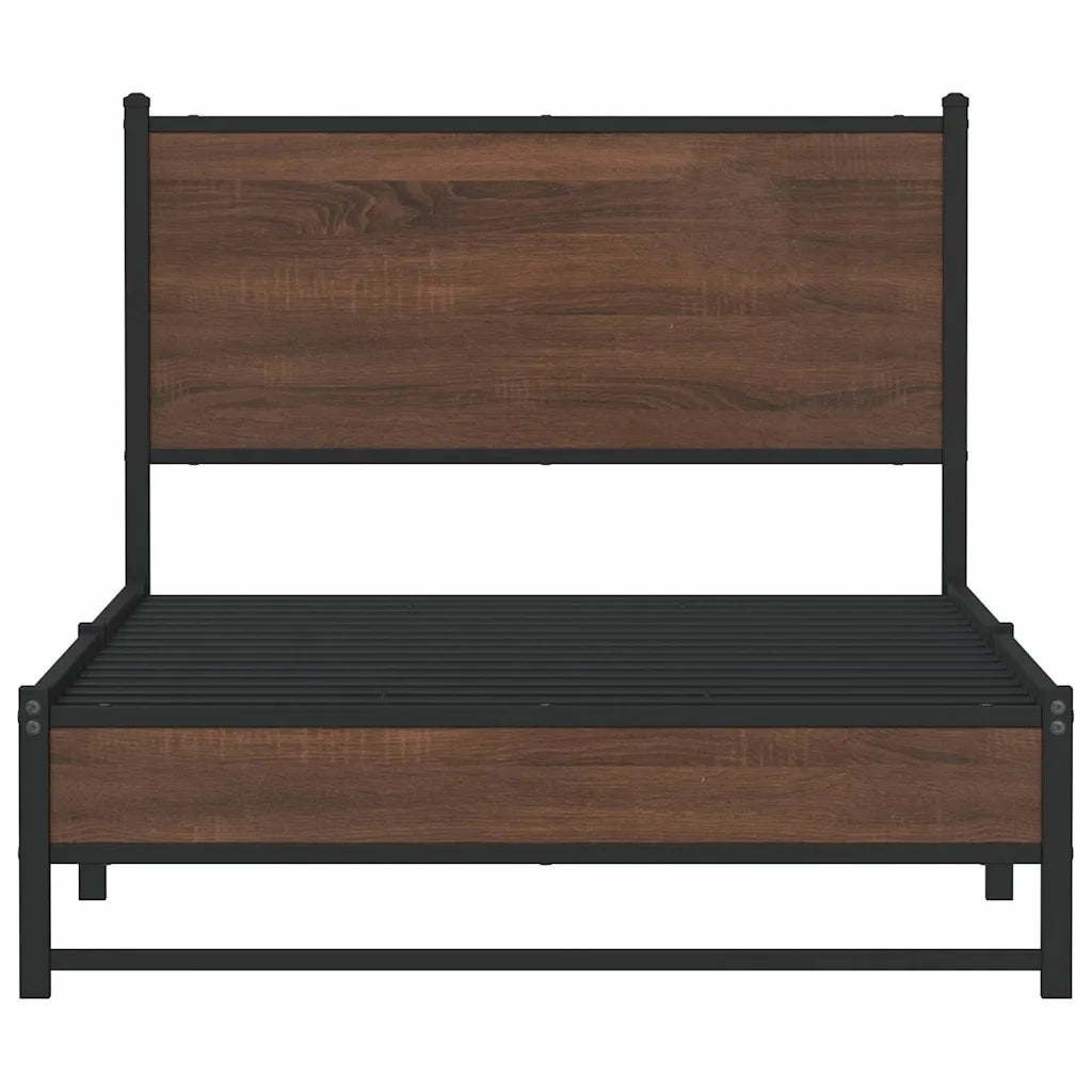 Giroletto senza Materasso in Metallo Rovere Marrone 100x200 cm