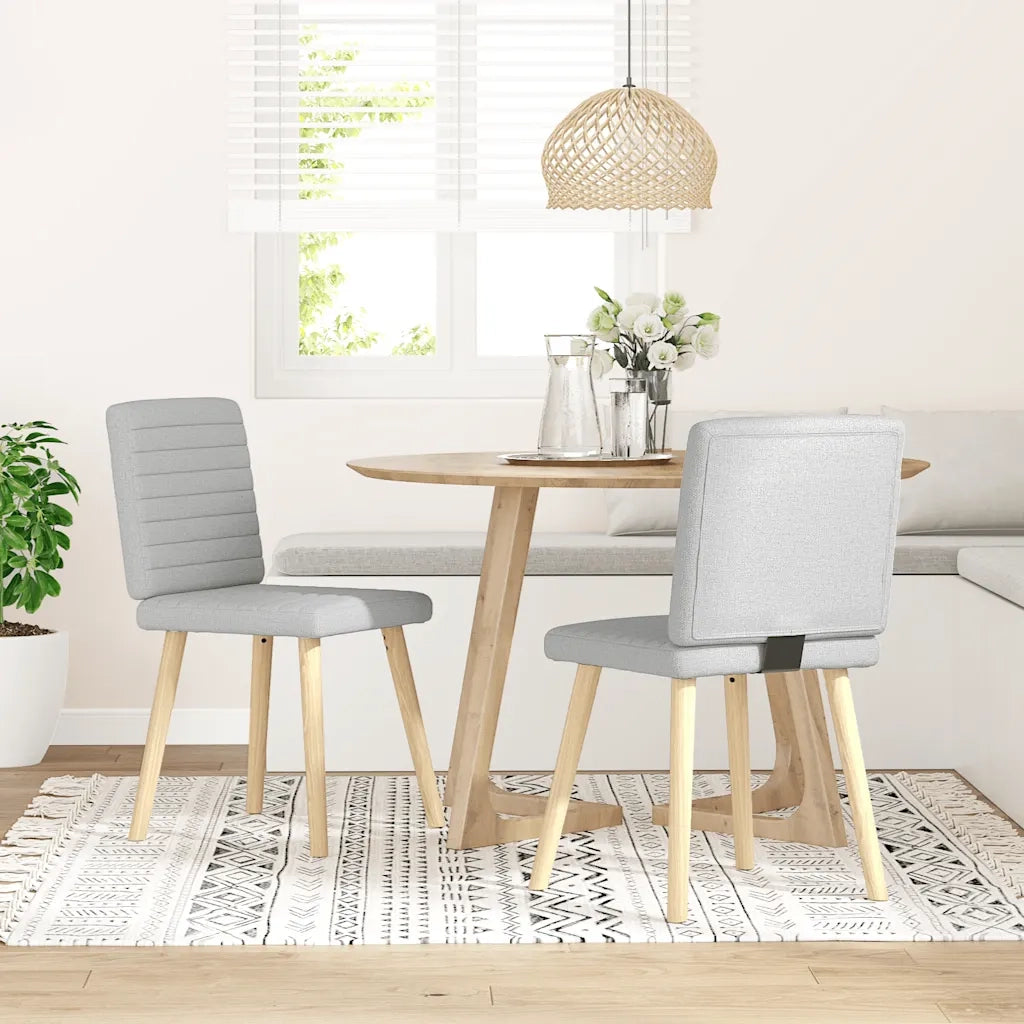 vidaXL Sedie da Pranzo 2 pz Grigio Nuvola in Tessuto
