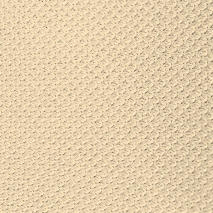 Set 2 Coprisedie Elasticizzati in Poliestere Panna