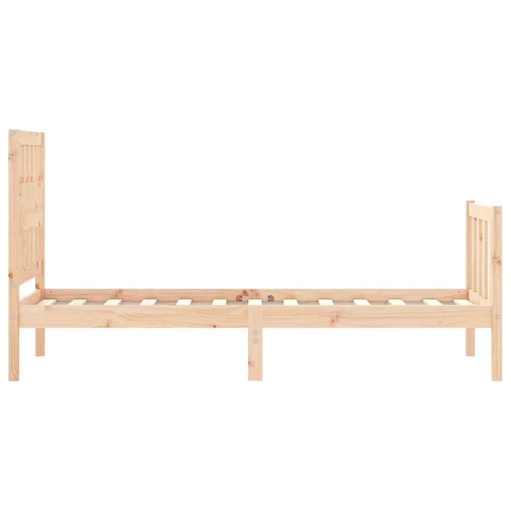 Giroletto con Testiera Small Single-Struttura Letto in Legno Massello 134535