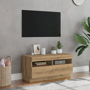 Mobile TV con Luci LED-Credenza TV-Console TV Artigianale 80x35x40cm Legno Multistrato