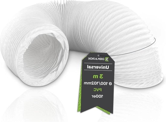 Serpentina di scarico per climatizzatore PVC diametro 100/102 mm flessibile 3 m per asciugacapelli e aspiratore da 100 pezzi