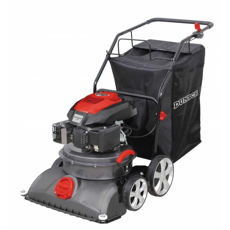 Soffiatore/aspiratore a scoppio 4?tempi?173?cc su ruote  velocità 144?km/h, volume aria 14?m³/min, sacco 150?L  Dunsch