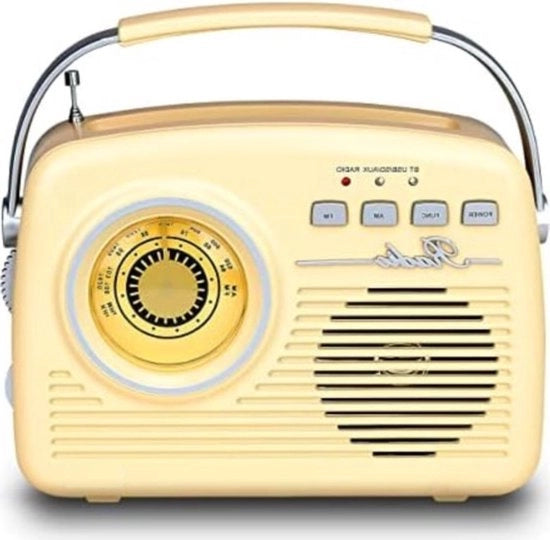 Radio Trasmettitore a Batterie - Radio Portatile Classica - Alta Qualità del Suono per l'Uso Interno ed Esterno