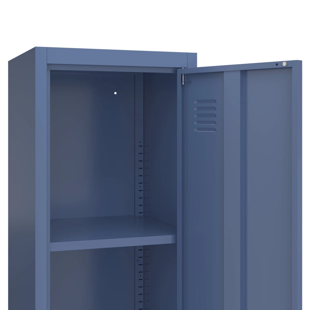 Armadio in metallo 1 anta blu grigio MAEVA