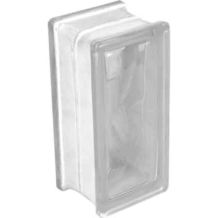 VETROMATTONE ONDULATO VERTICALE TRASPARENTE 19x9x8 cm - 10 pezzi