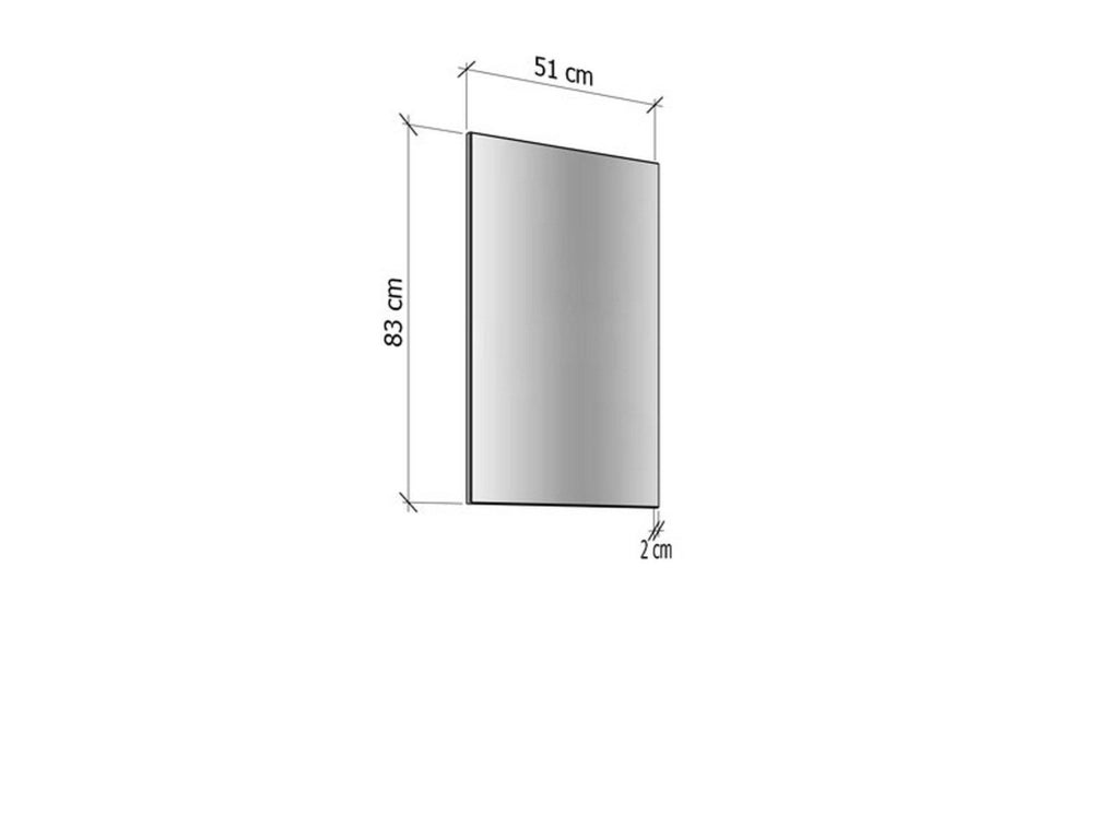 Martis, Specchio kit Fissaggio a Muro Incluso, 51x83h cm Marrone