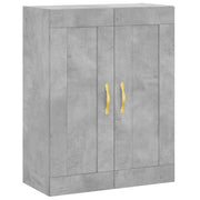 Armadietto a Muro | Mobile a Parete Grigio Cemento 69,5x34x90 cm Legno Multistrato