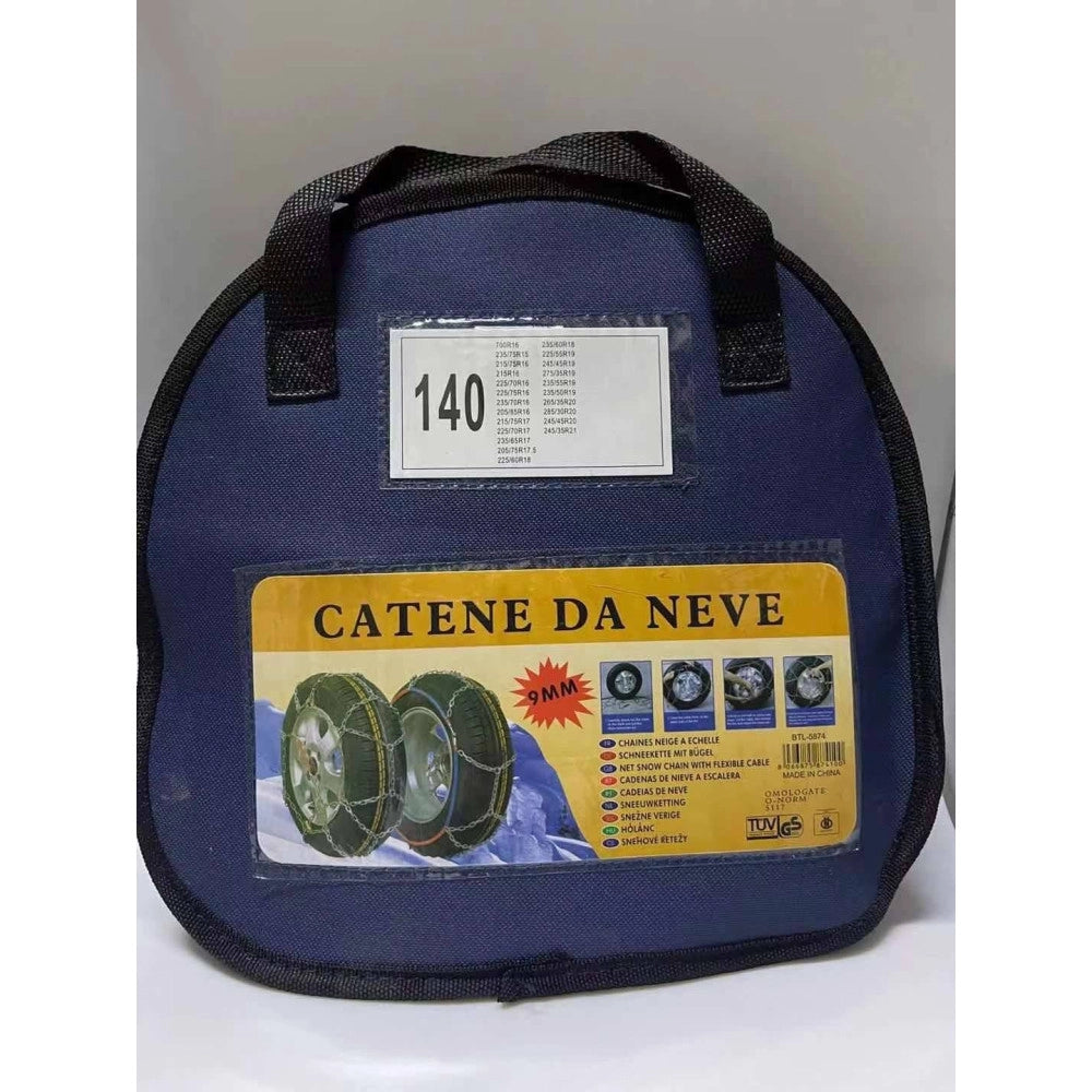 Trade Shop - Catene Da Neve Per Auto Gruppo 140 Pneumatici Facili Da Montare Omologate -