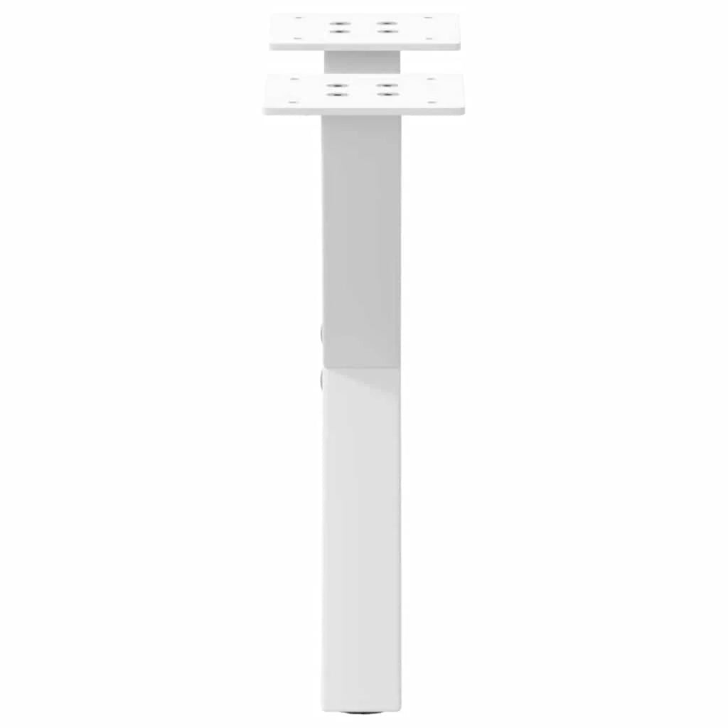 Set di 2 gambe per tavolino a forma di X con stabilizzatori regolabili 37 x 30-31 cm acciaio bianco 02_0057148