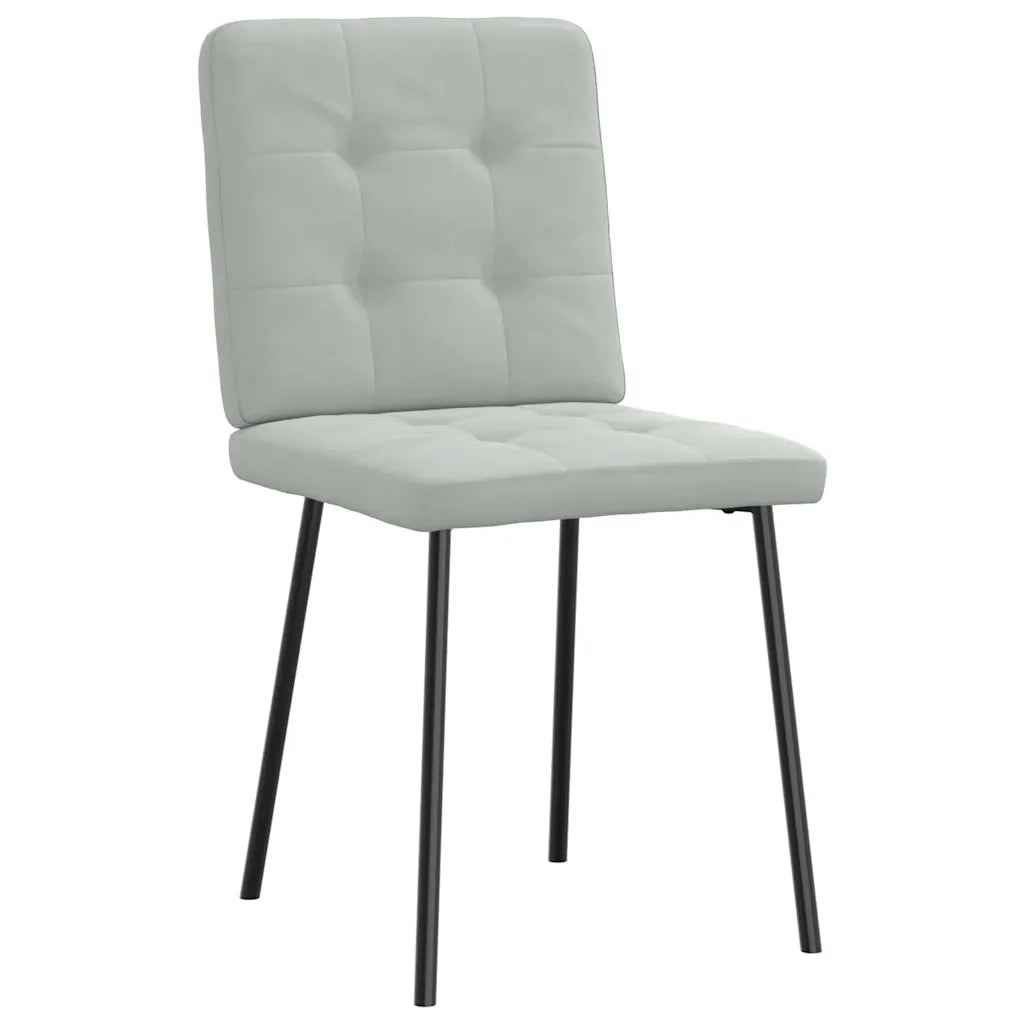 Sedie da Pranzo 4 pz Grigio Chiaro in Velluto 3315157