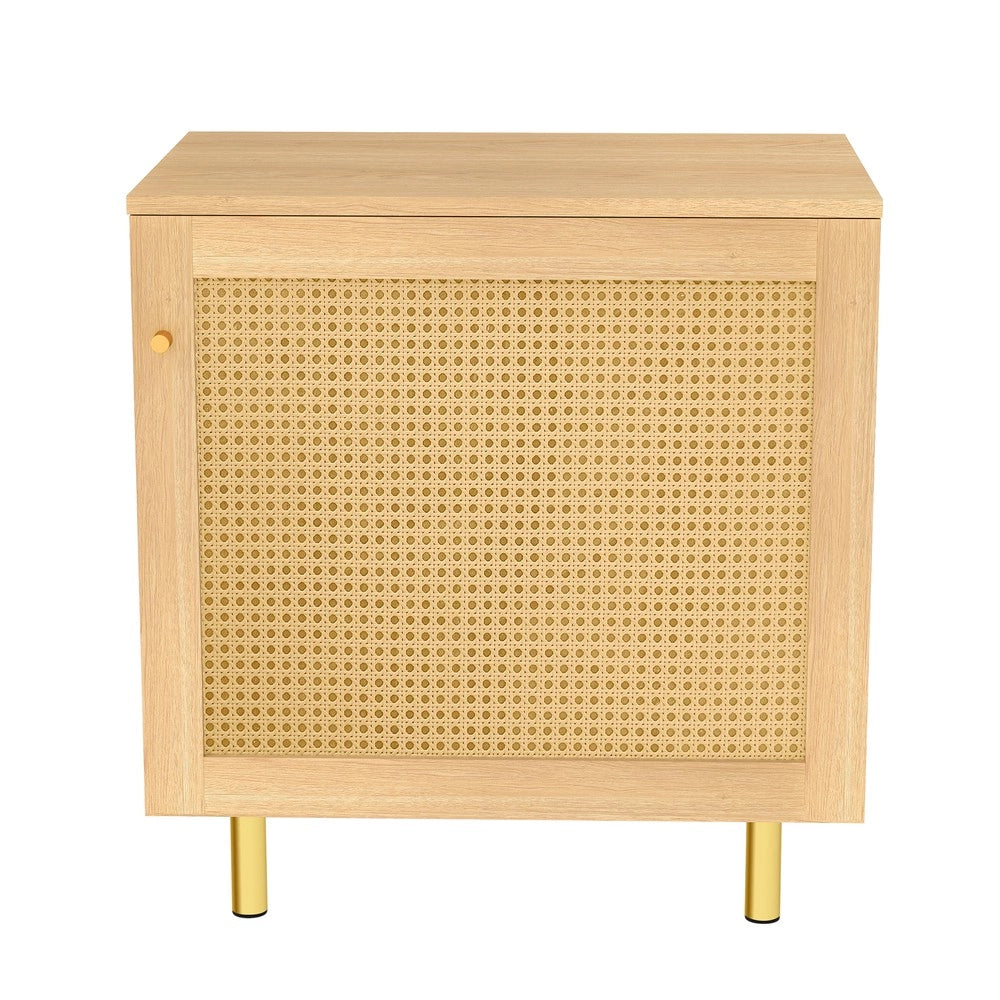 Credenza in Vimini con Cassetto ¨C MINIMAL ¨C Rovere Naturale 60x40x63 cm