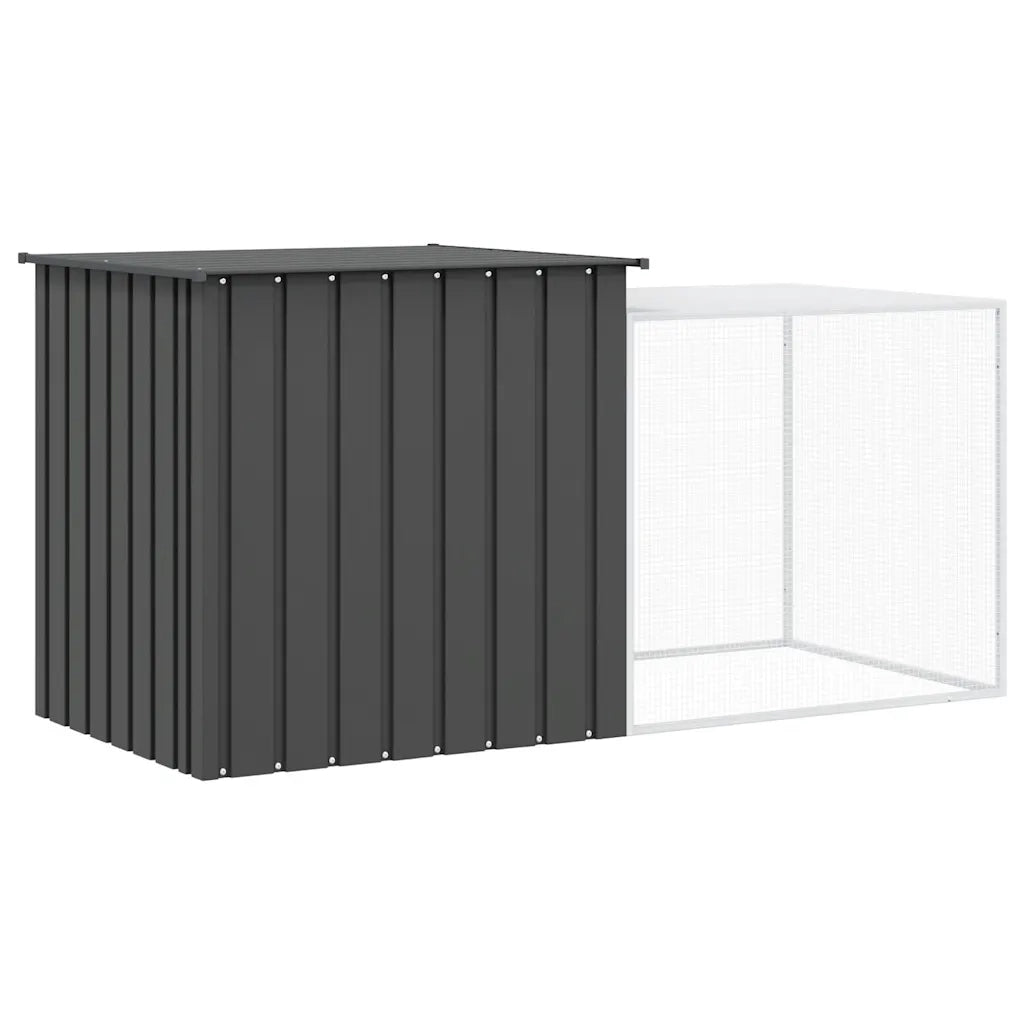 Gabbia per Conigli Antracite 200x91x100 cm Acciaio Zincato 3155527