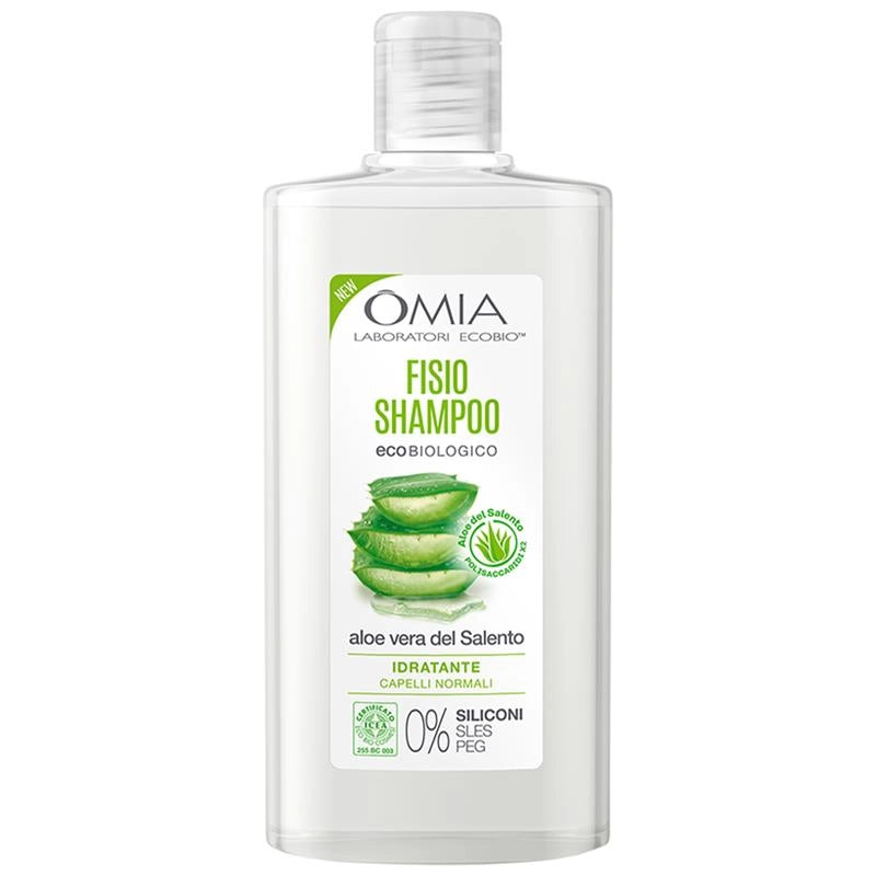 OMIA ECOBIO FISIO SHAMPOO ECOBIOLOGICO ALOE VERA DEL SALENTO IDRATANTE CAPELLI SECCHI NORMALI 0% SILICONI 200ML
