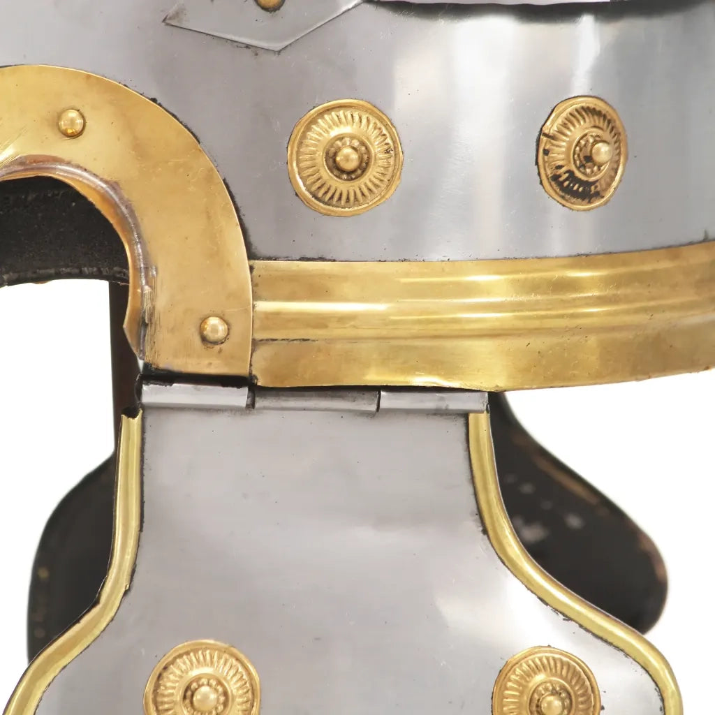 Elmo da Soldato Antico Romano per LARP in Acciaio Argento CFW3795833