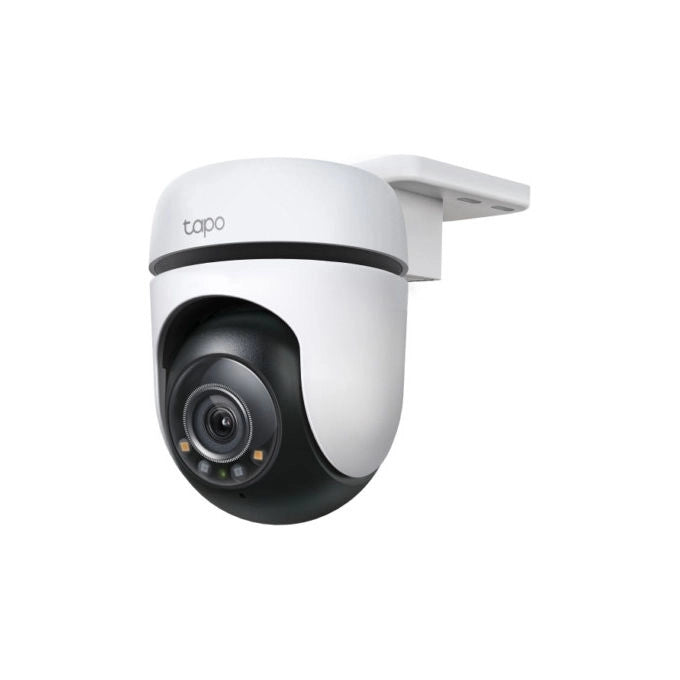 Tapo TC50-KIT Videocamera di Sicurezza Esterna 2K 3MP Wi-Fi Pan Tilt 360° Batteria Pannello Solare IP65 colore Bianco