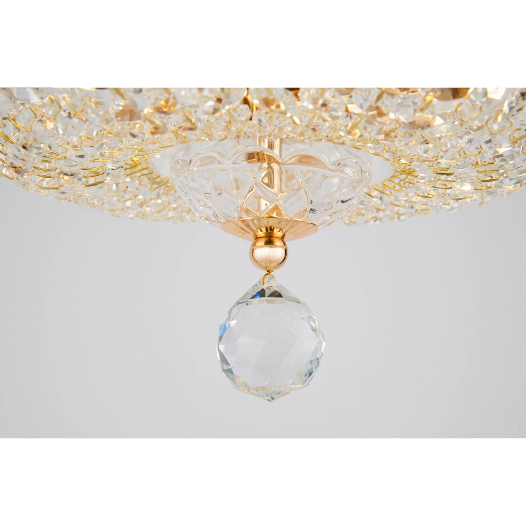 Maytoni Plafoniera contemporanea Basfor 3 luci E14 oro metallo cristalli
