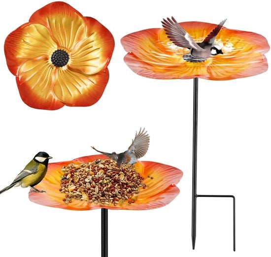 Vogelbad perennale per giardino, vas da uccelli in metallo vintage, vas da uccelli per giardino, vas da uccelli con supporto, vas da uccelli per esterno