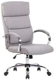 Sedia direzionale Bradford in similpelle o tessuto grigio,Tessuto