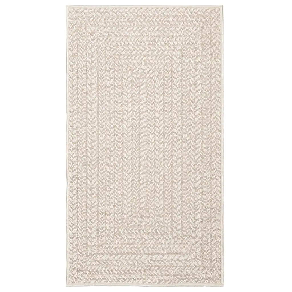 Tappeto ZIZUR Crema 60x110 cm Aspetto Iuta Interni ed Esterni