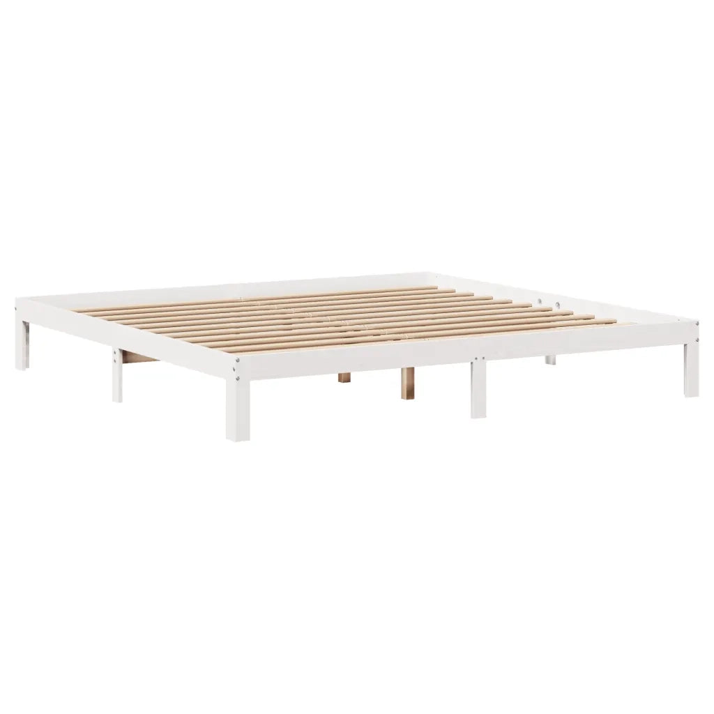 vidaXL Giroletto con Testiera senza Materasso Bianco 200x200 cm