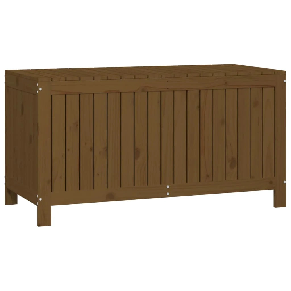 Baule portaoggetti da giardino 121 x 55 x 64 cm legno di pino color miele 02_0013103