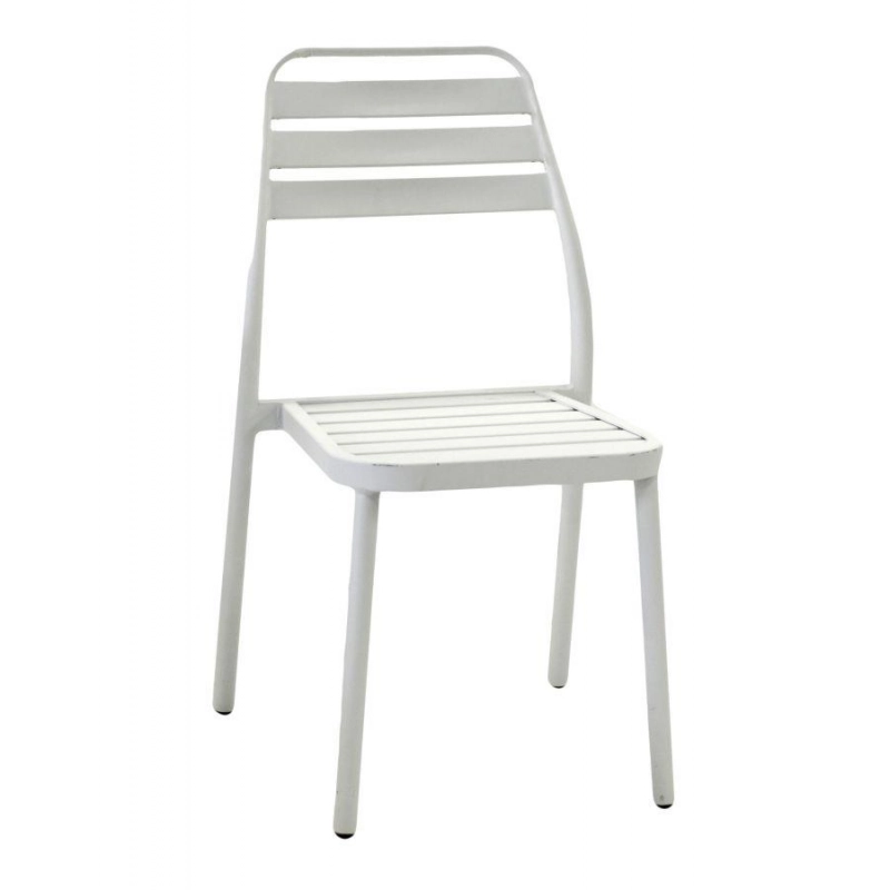 Sedia alluminio las vegas bianca cm 49x58h45/88
