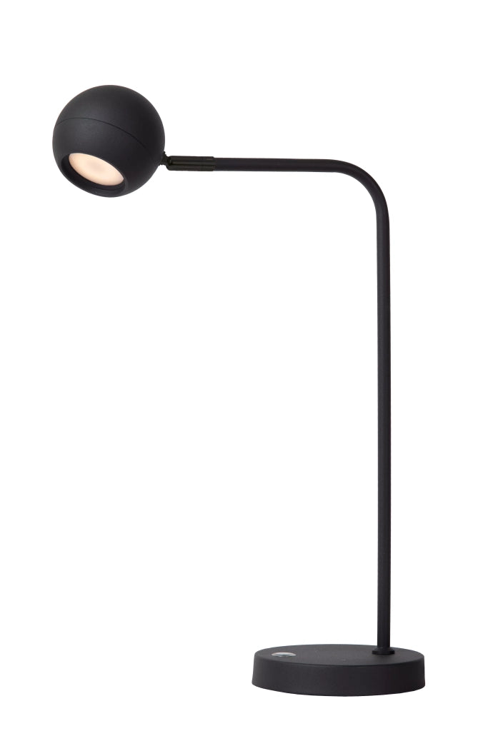 Lampada scrivania nera spot LED 3W dimmer touch Comet Lucide