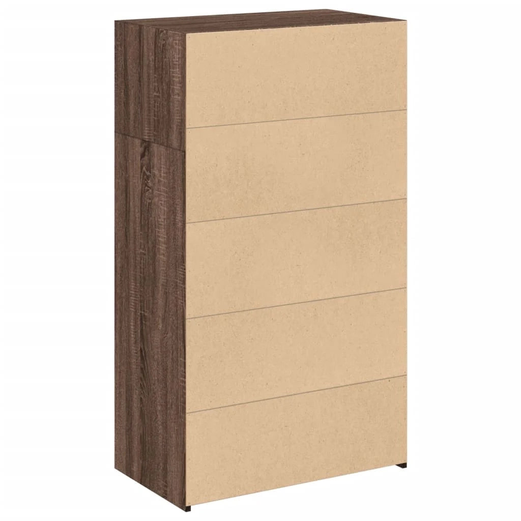 Buffet credenza cassettiera armadio mobile contenitore organizer cucina soggiorno salotto alto 70 x 41 x 124 cm legno ingegnerizzato marrone 02_0033922