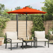 Ombrellone Giardino LED Palo Acciaio Terracotta 225x225x212 cm 4005071