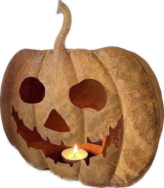 Decorazione di Halloween in Metallo Grande - Decorazione di Autunno Lampada con Ruggine