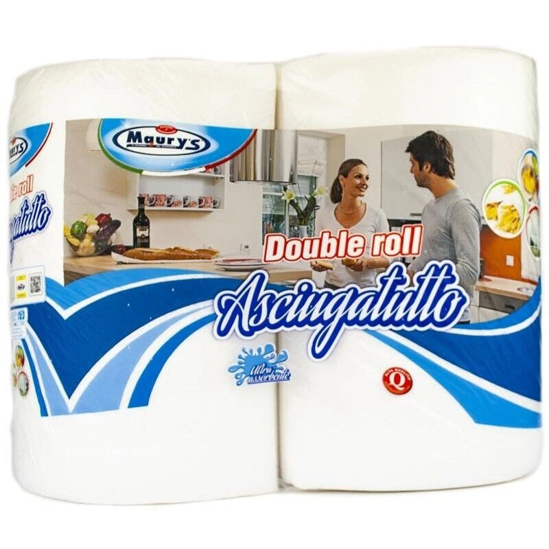 MAURY'S CARTA ASCIUGATUTTO CUCINA 2 ROTOLI DOUBLE ROLL 1100GR