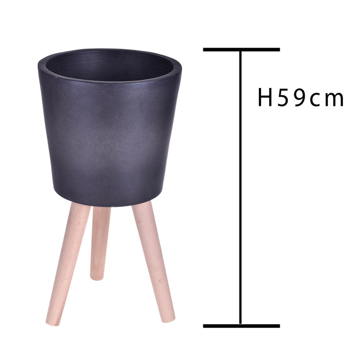 Vaso con Gambe Faggio Misure 31x59 cm
